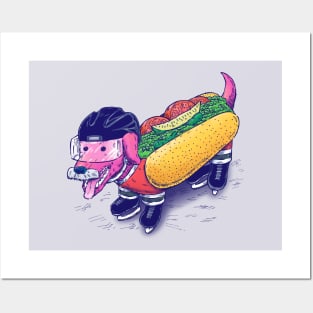 Chicago Hockey Dog Posters and Art